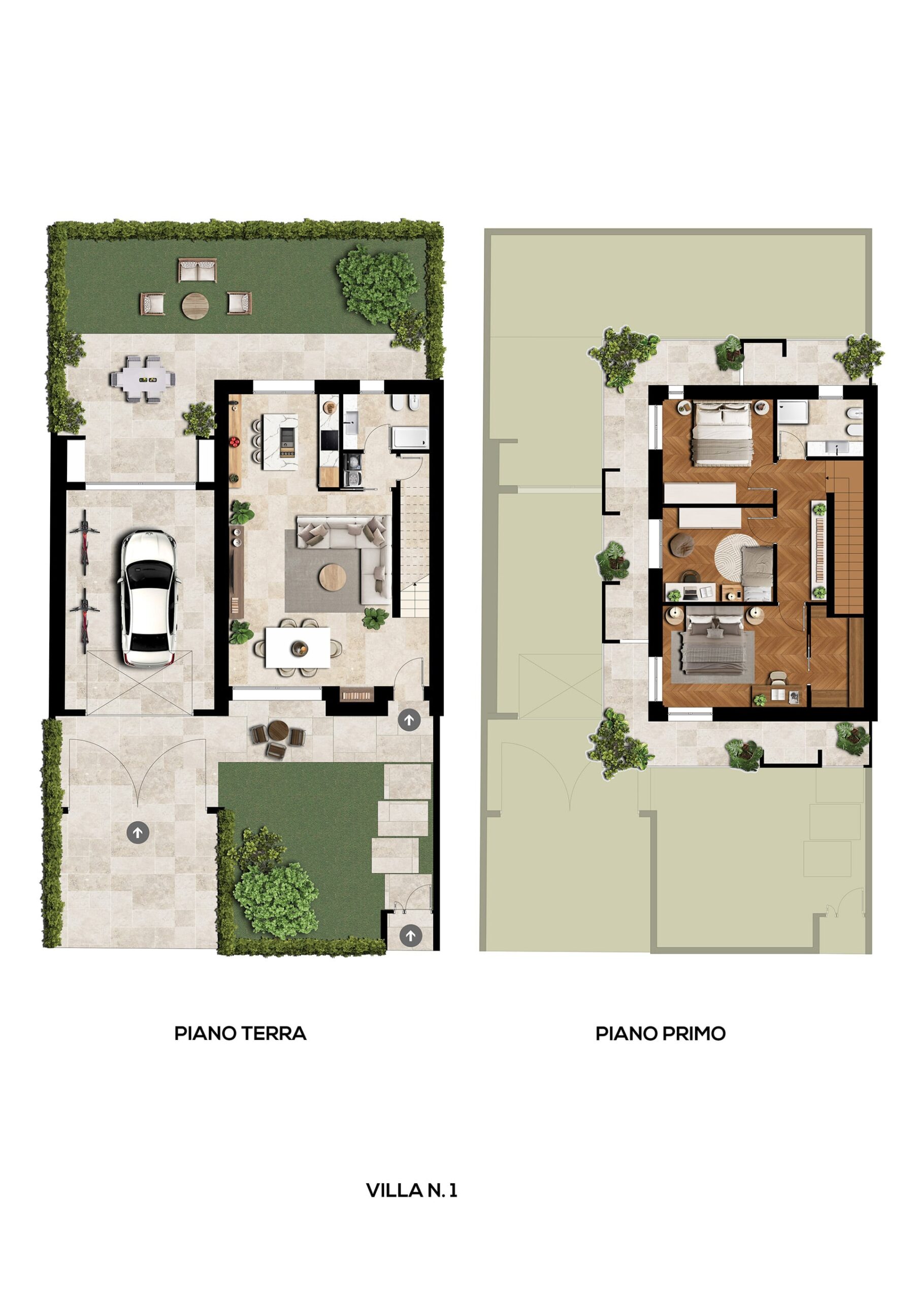 Pianta CAD della villa #1 del cantiere di via Meucci