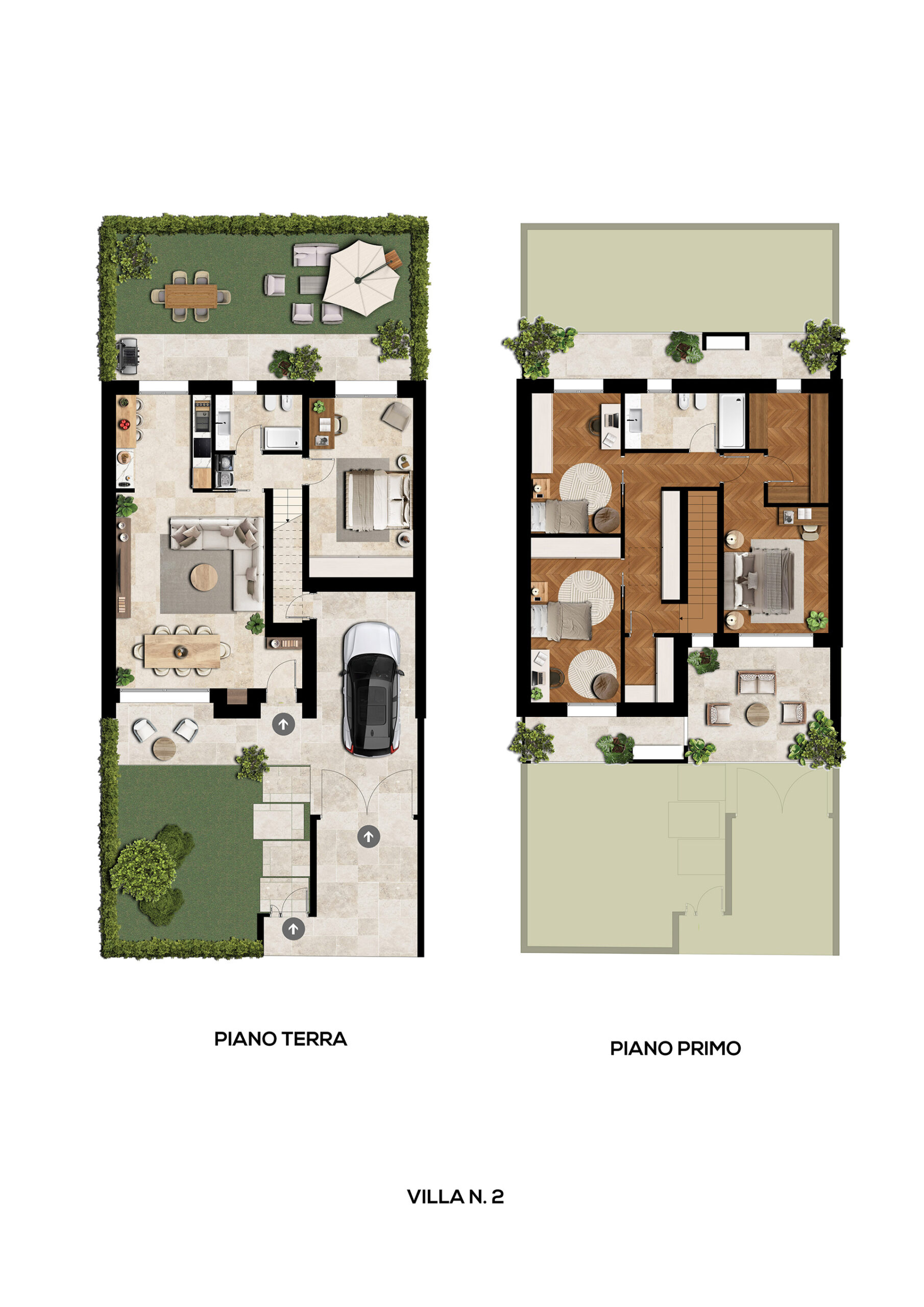 Pianta CAD della villa #2 del cantiere di via Meucci