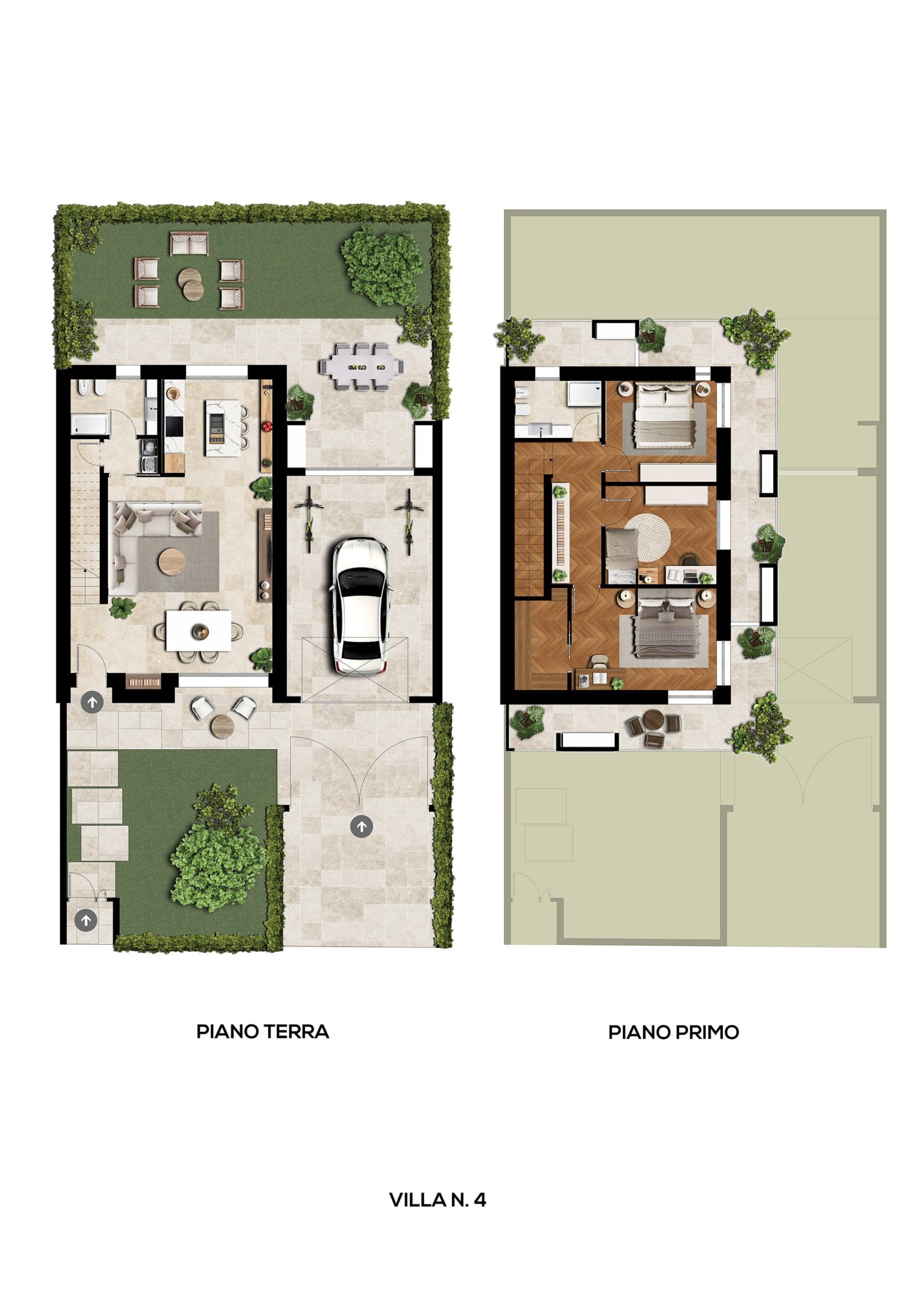 Pianta CAD della villa #4 del cantiere di via Meucci