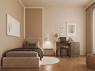 Render camera singola per villette del cantiere Villa Meucci
