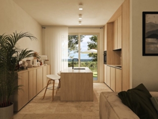 Render cucina per villette del cantiere Villa Meucci