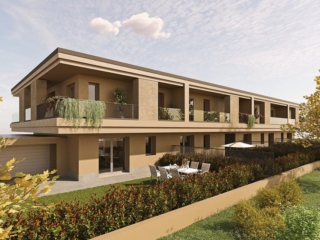 Render esterno per villette del cantiere Villa Meucci